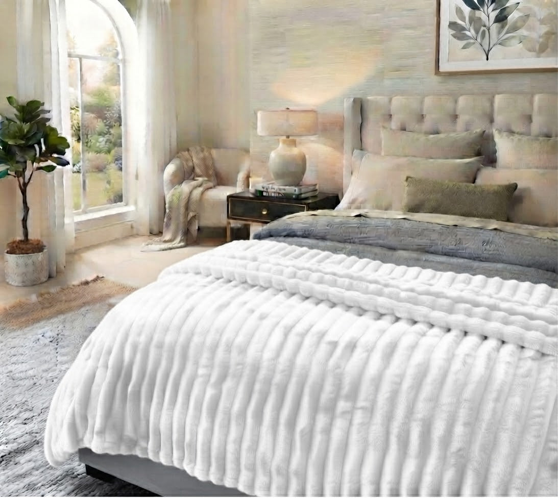 Premium Plišano Rebrasto Ćebe – Vaša Oaza Mekoće i Topline – 150x200cm i 200x220cm