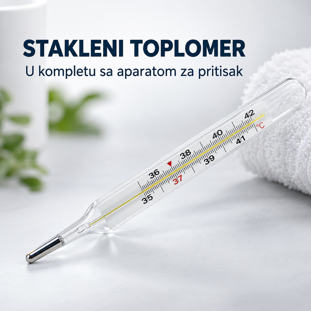 Stakleni toplomer za merenje telesne temperature