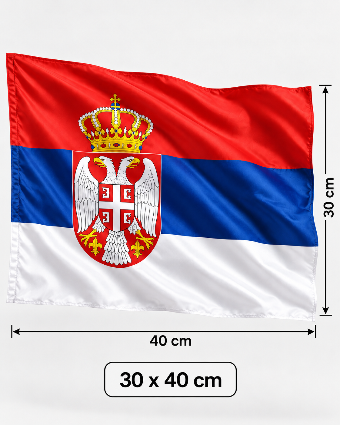 Zastava Srbije dimenzije 30 x 40 cm