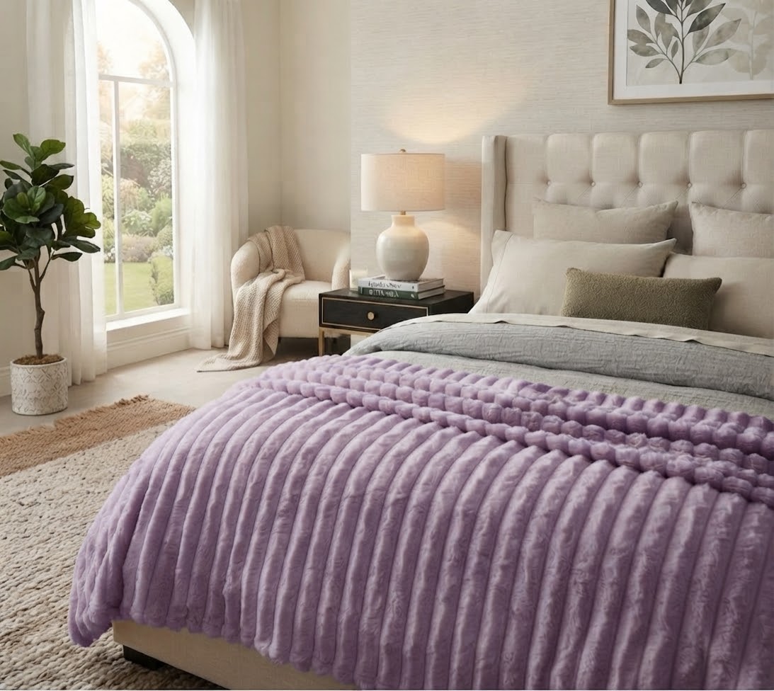 Premium Plišano Rebrasto Ćebe – Vaša Oaza Mekoće i Topline – 150x200cm i 200x220cm