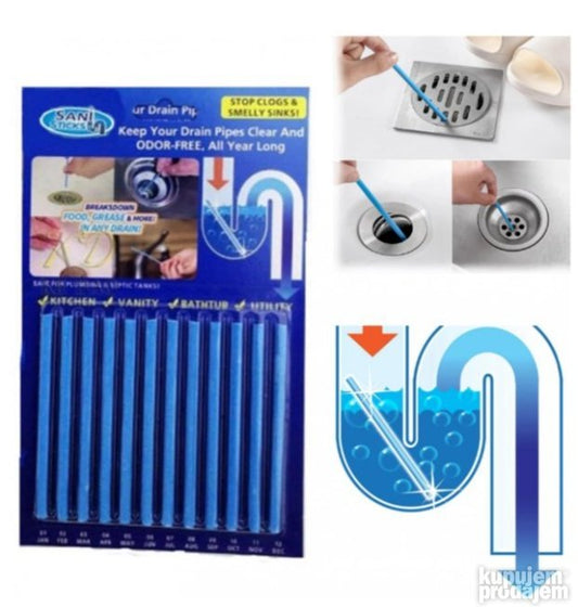 Sani Sticks – Magični Štetići za Čiste Odvode 12 komada