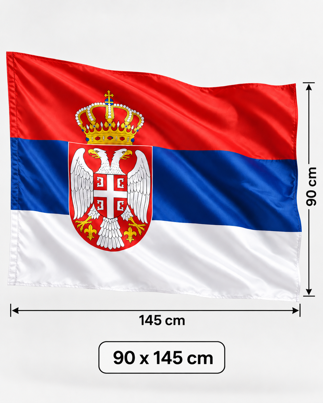 Zastava Srbije dimenzije 90 x 145 cm